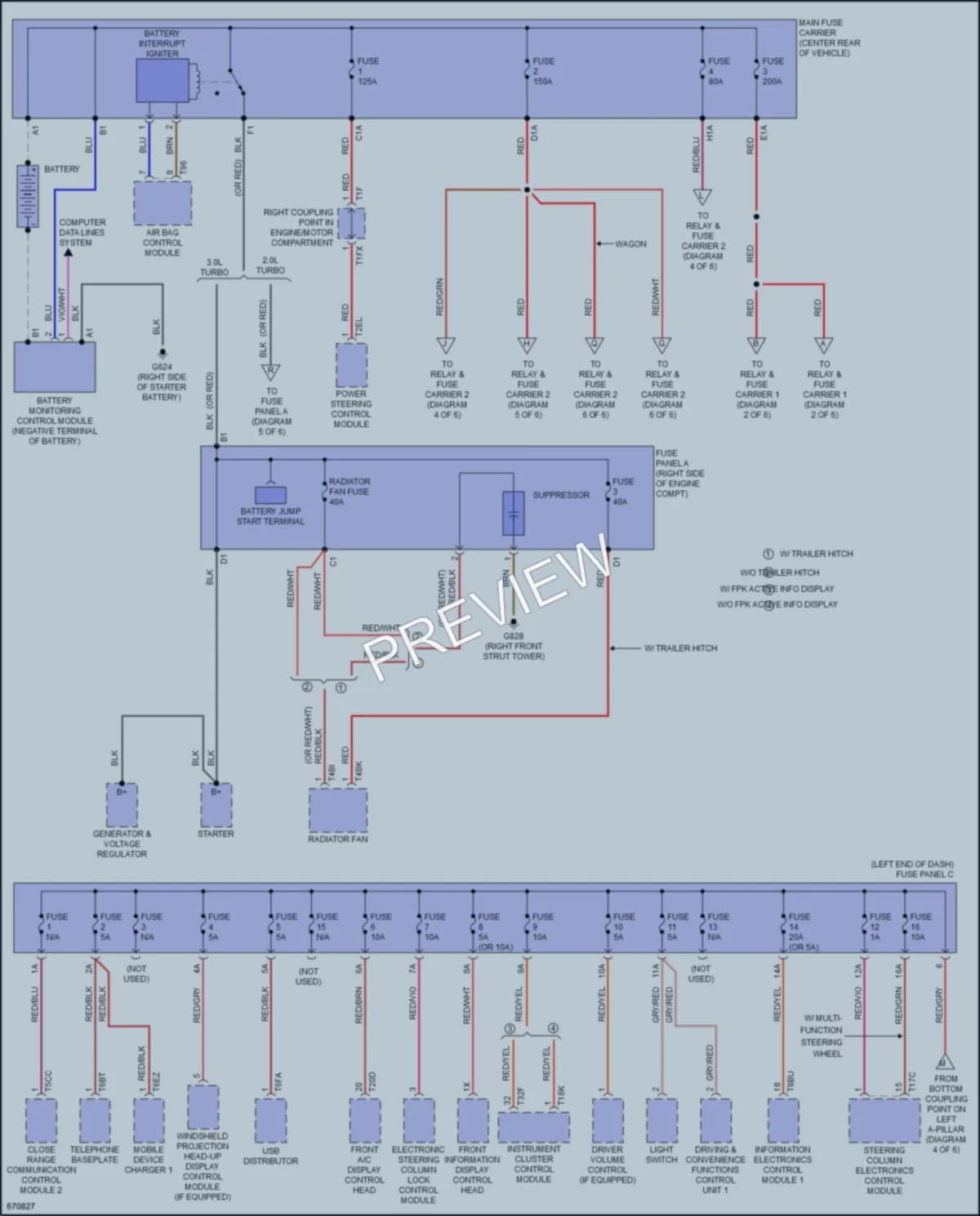 2019 Audi A4 Power Distribution wiring diagram preview