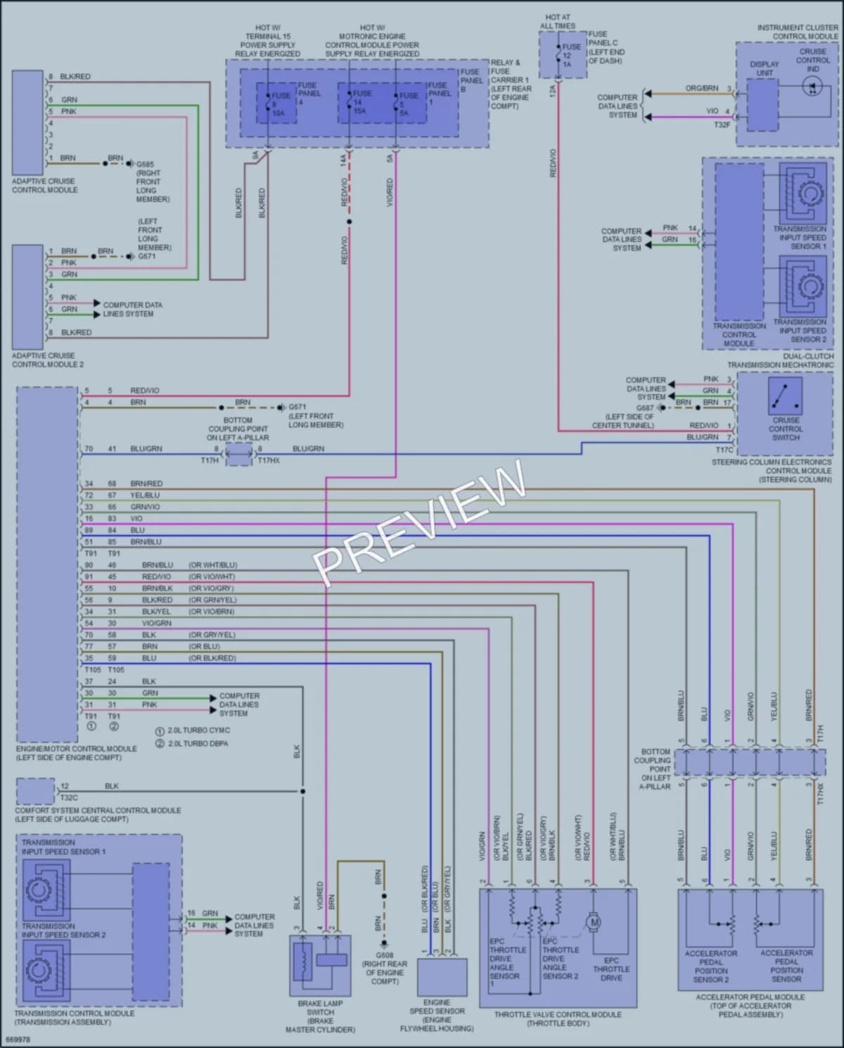 2019 Audi A4allroad Cruise Control wiring diagram preview
