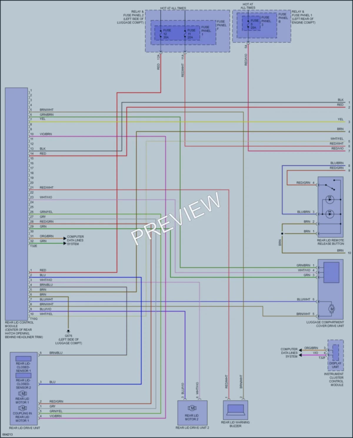 2019 Audi A4allroad Trunk Tailgate Fuel Door wiring diagram preview