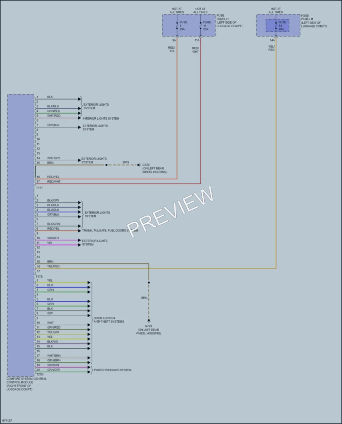 2019 Audi A6 Body Control Modules wiring diagram preview