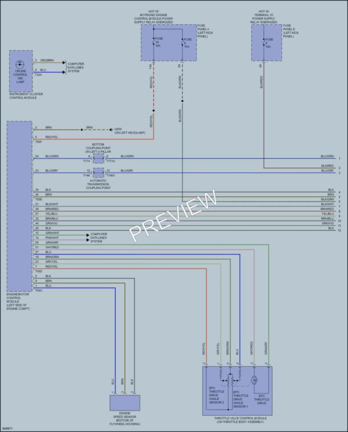 2019 Audi A6 Cruise Control wiring diagram preview