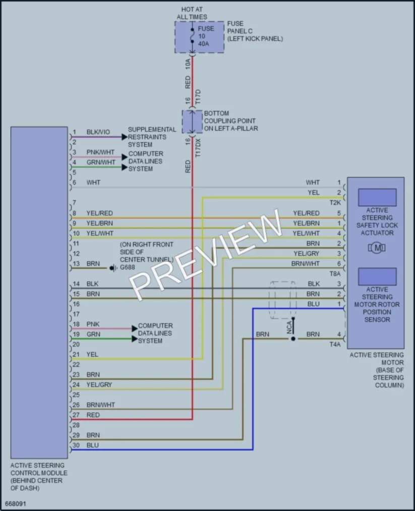 2019 Audi A6 Electronic Power Steering wiring diagram preview