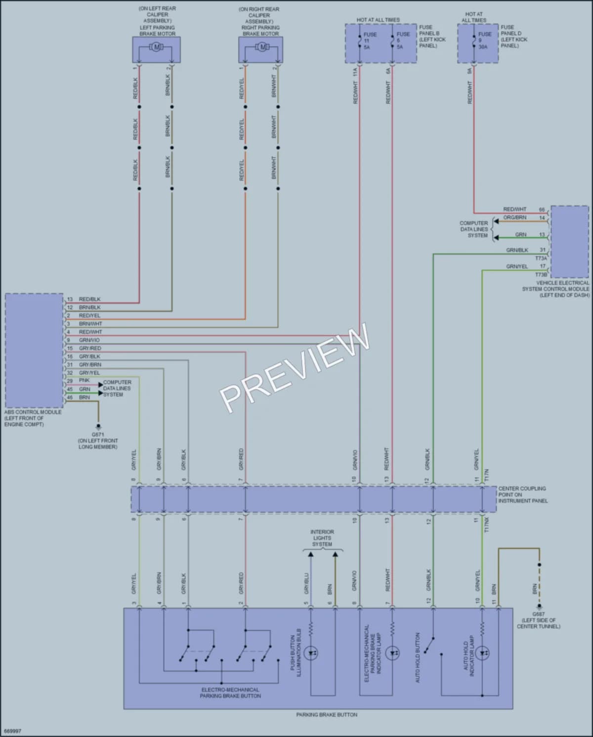 2019 Audi A6 Shift Interlock wiring diagram preview