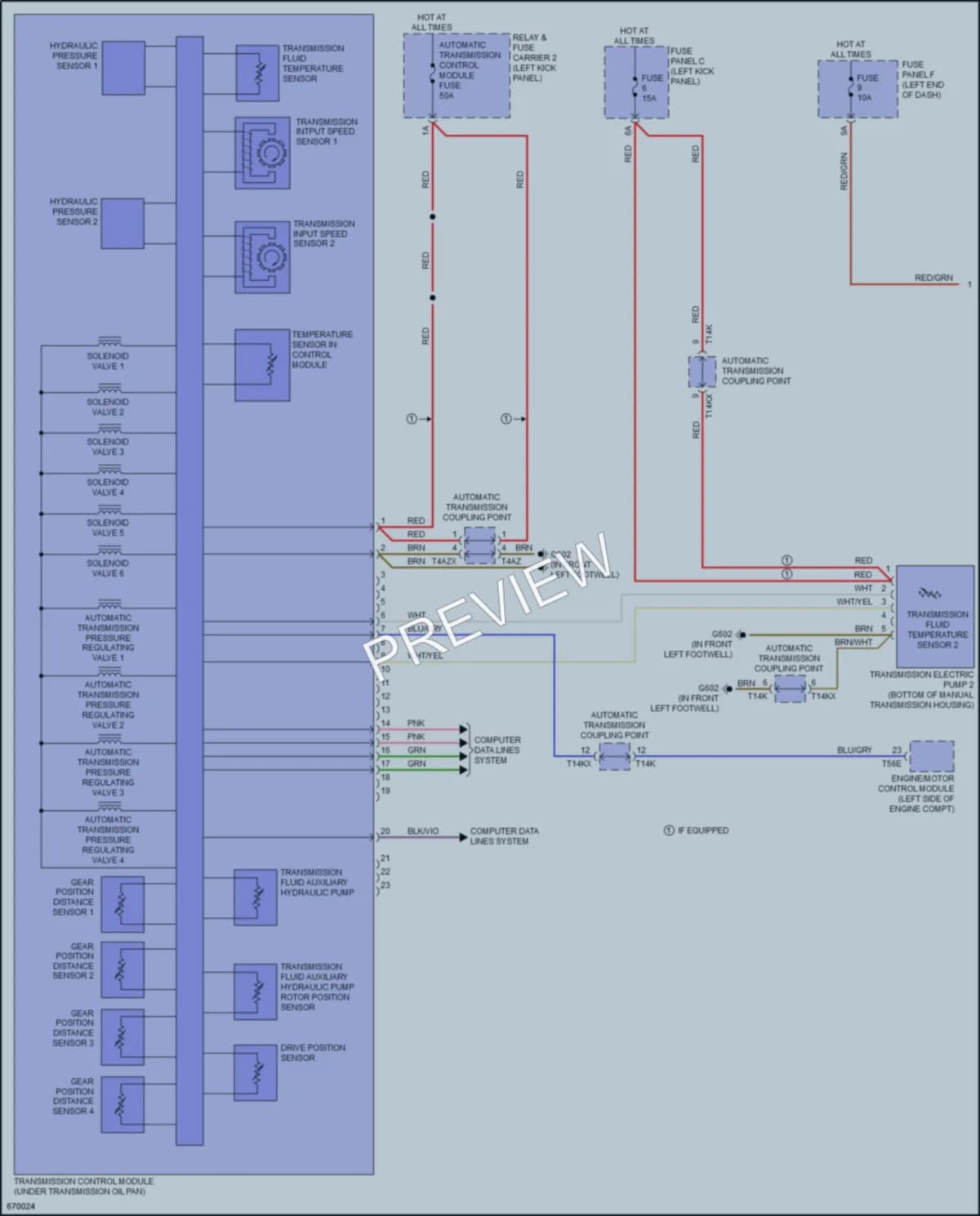 2019 Audi A6 Transmission wiring diagram preview