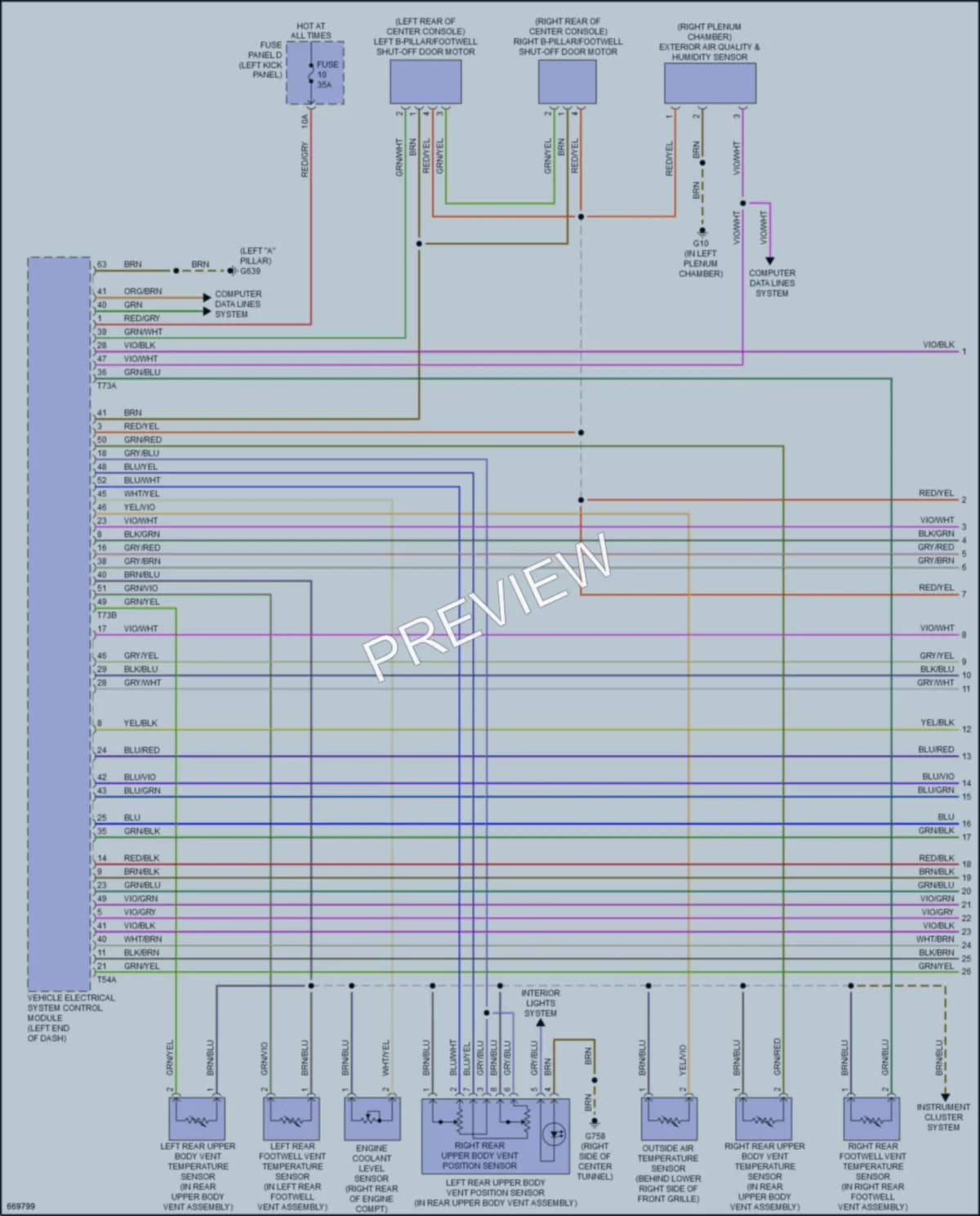 2019 Audi A7 Air Conditioning wiring diagram preview