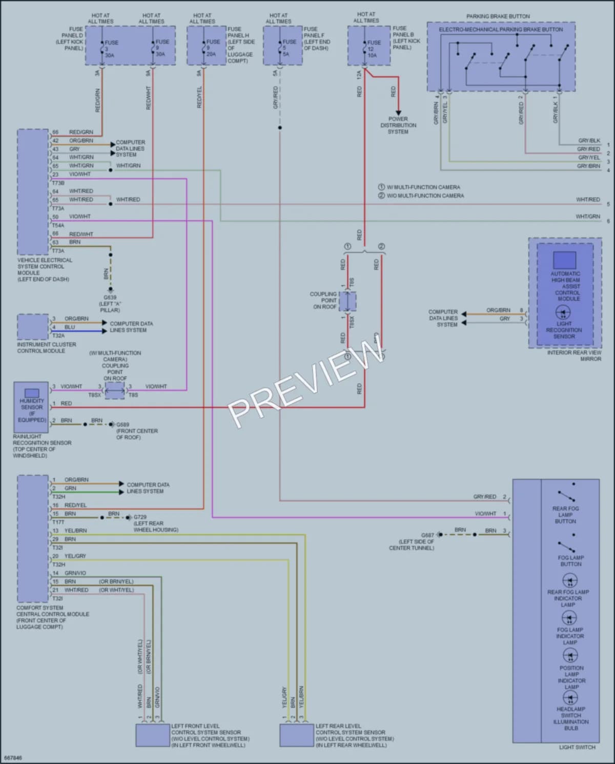 2019 Audi A7 Headlights wiring diagram preview