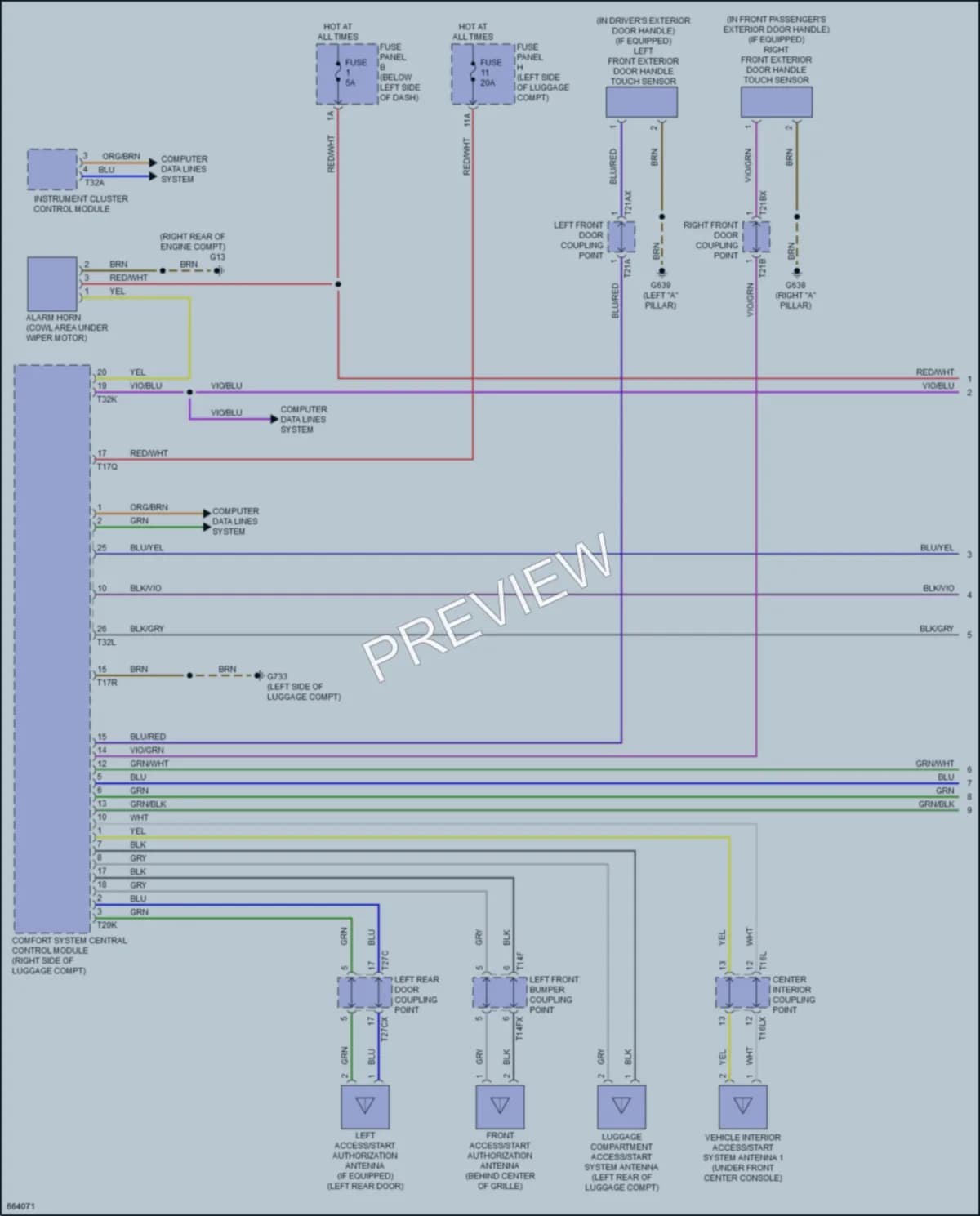2019 Audi A8 Anti Theft wiring diagram preview