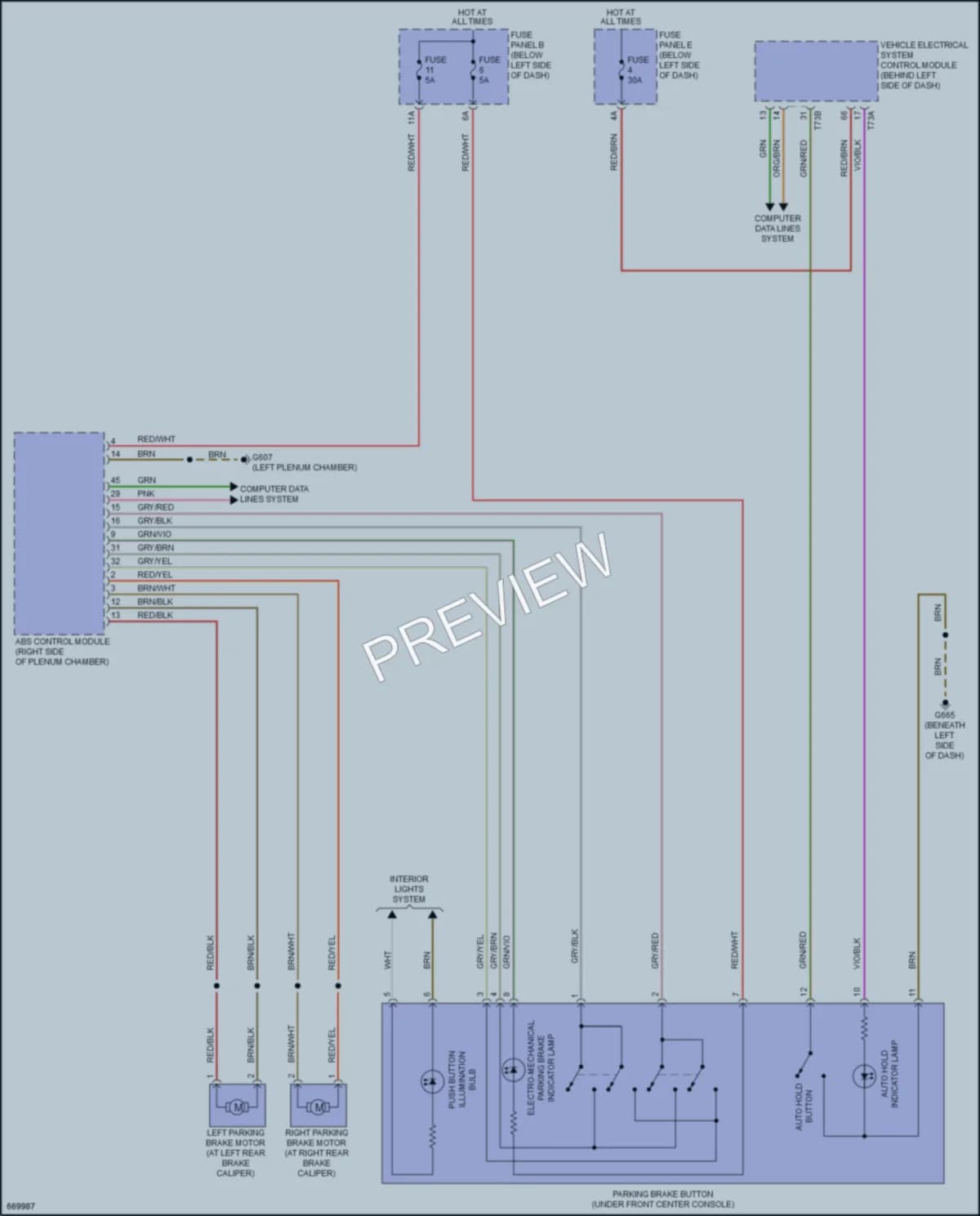 2019 Audi A8 Shift Interlock wiring diagram preview