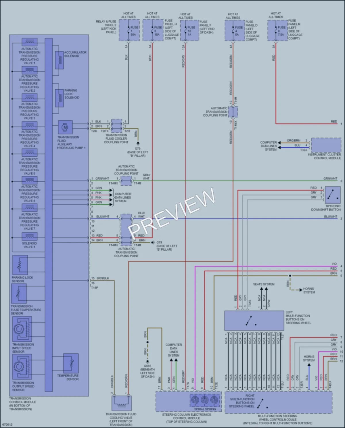 2019 Audi A8 Transmission wiring diagram preview