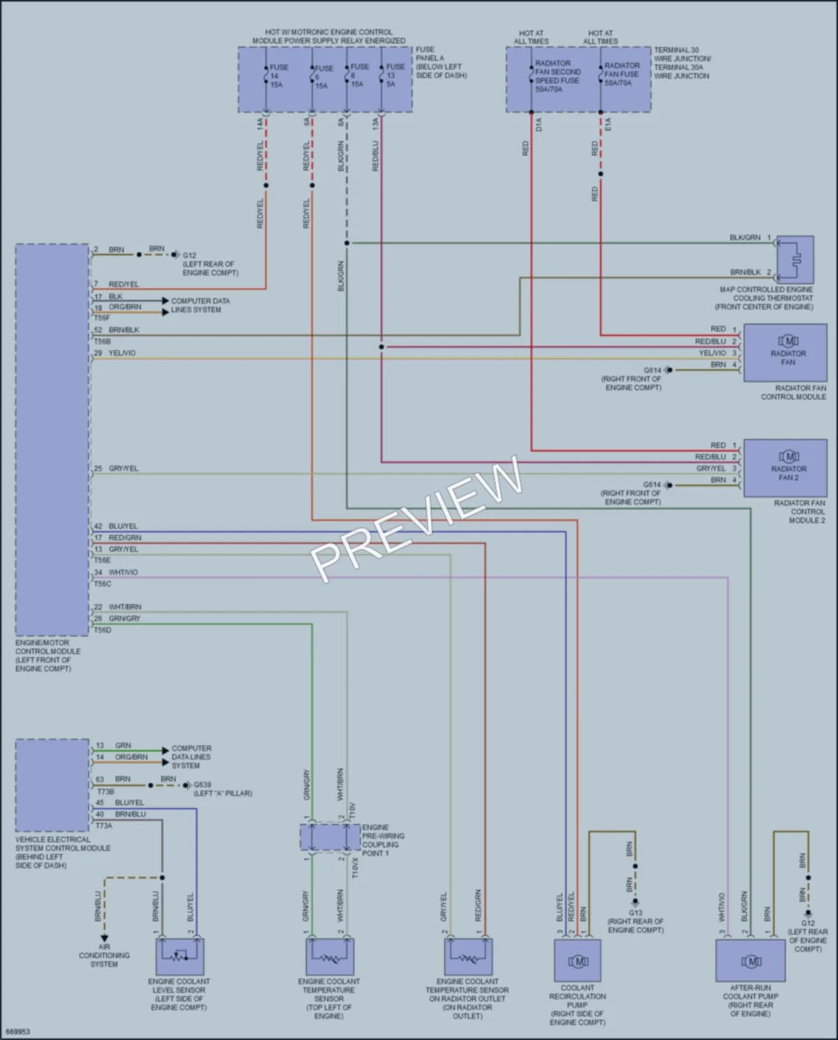 2019 Audi A8L Cooling Fan wiring diagram preview