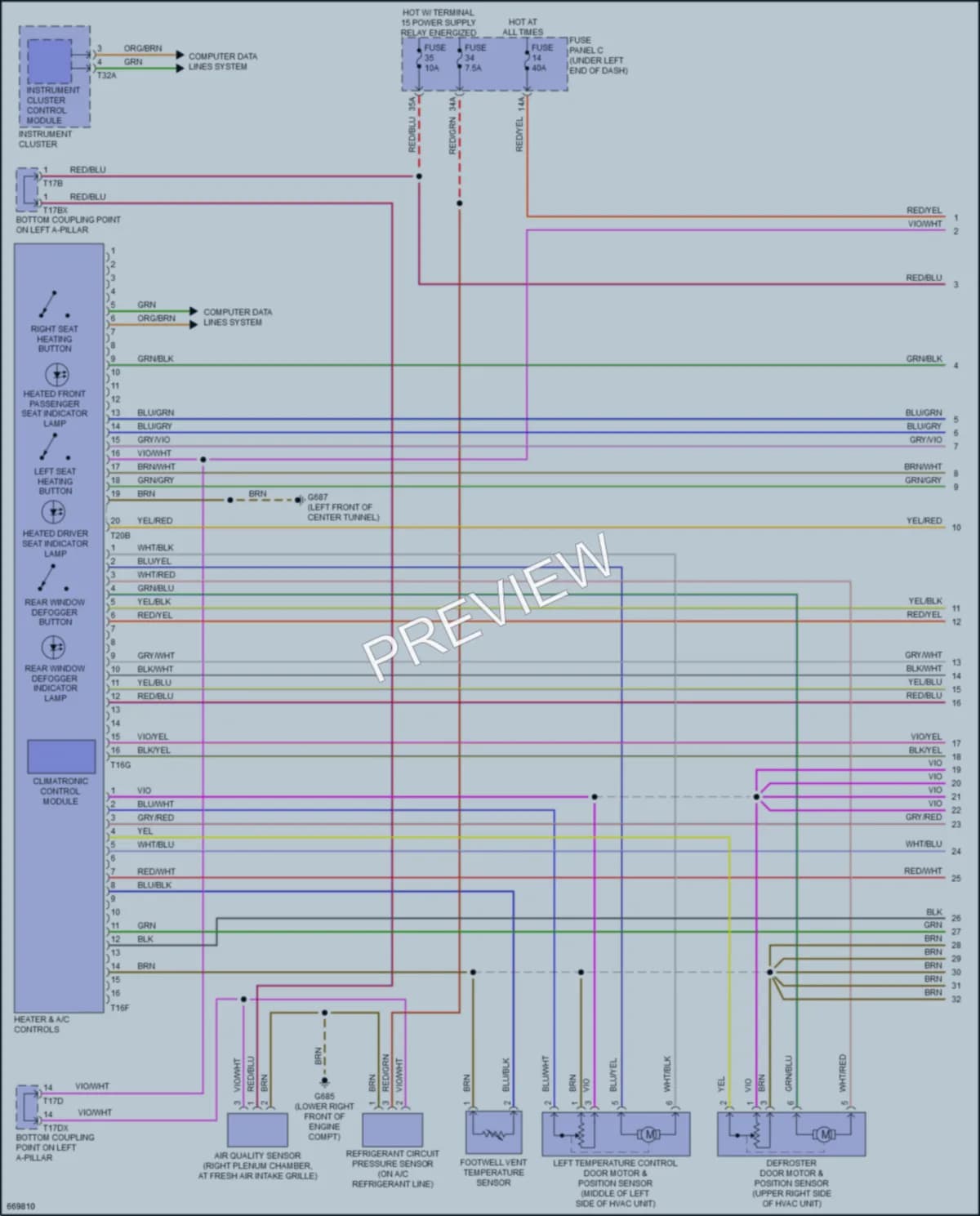 2019 Audi Q3 Air Conditioning wiring diagram preview