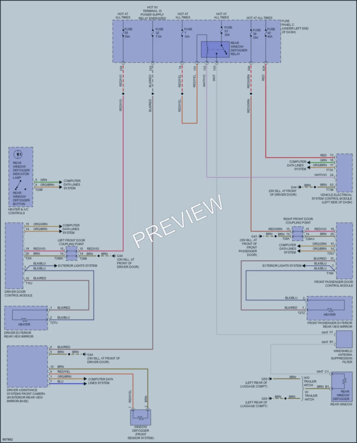 2019 Audi Q3 Defoggers wiring diagram preview