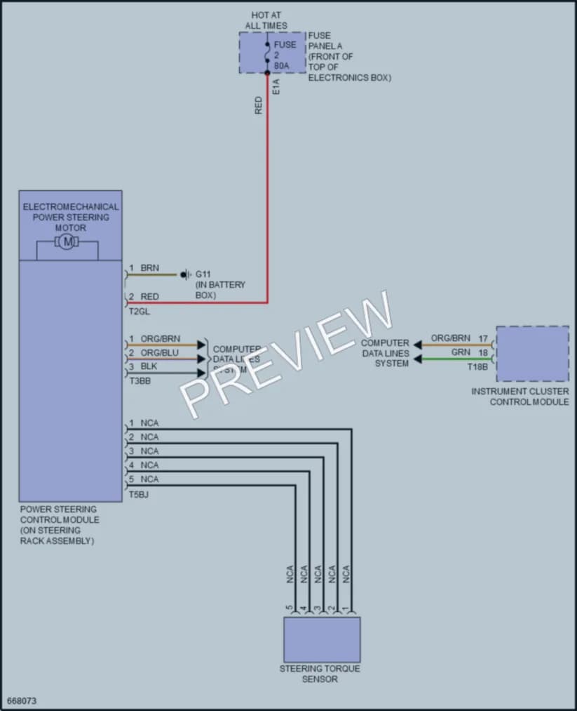 2019 Audi Q3 Electronic Power Steering wiring diagram preview