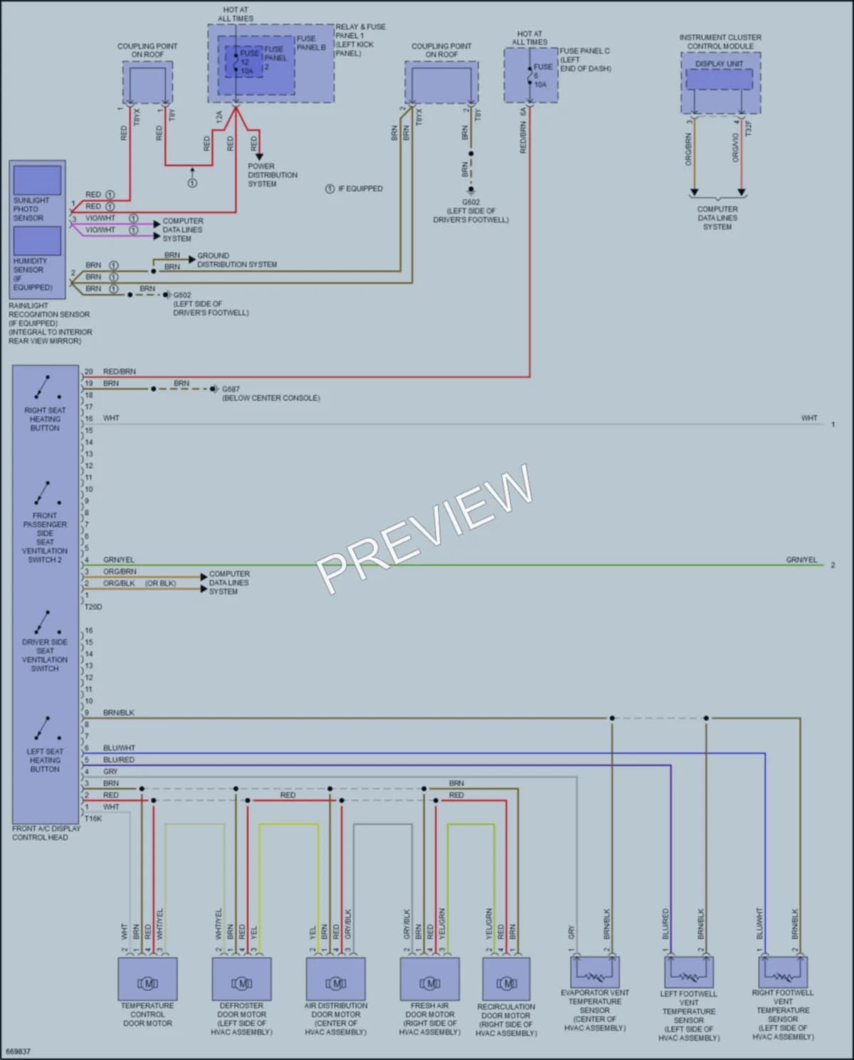 2019 Audi Q5 Air Conditioning wiring diagram preview