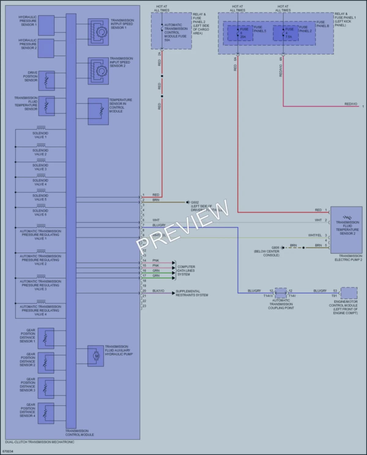 2019 Audi Q5 Transmission wiring diagram preview