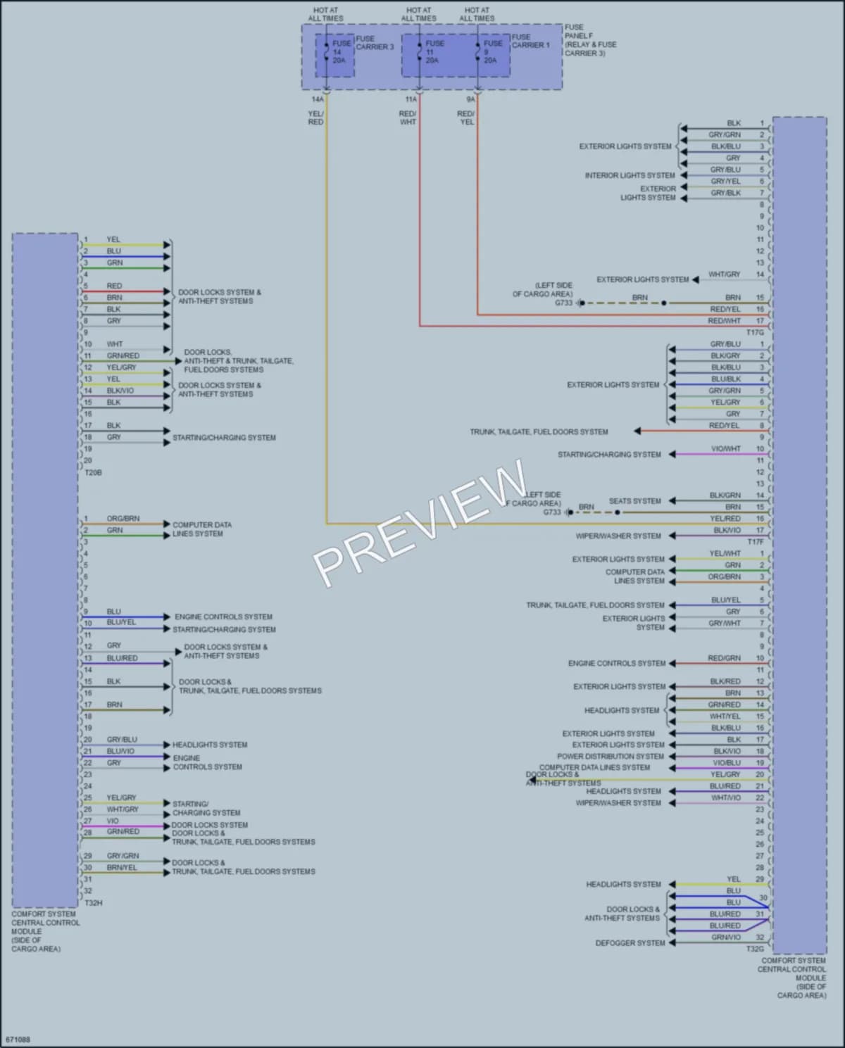 2019 Audi Q7 Body Control Modules wiring diagram preview