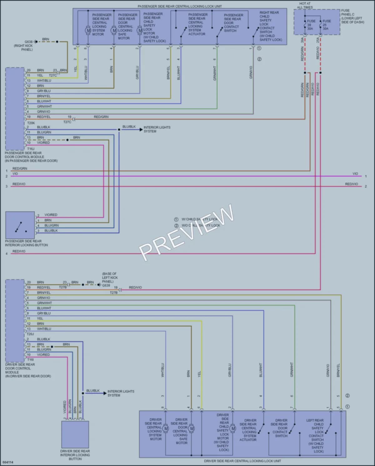 2019 Audi RS3 Anti Theft wiring diagram preview