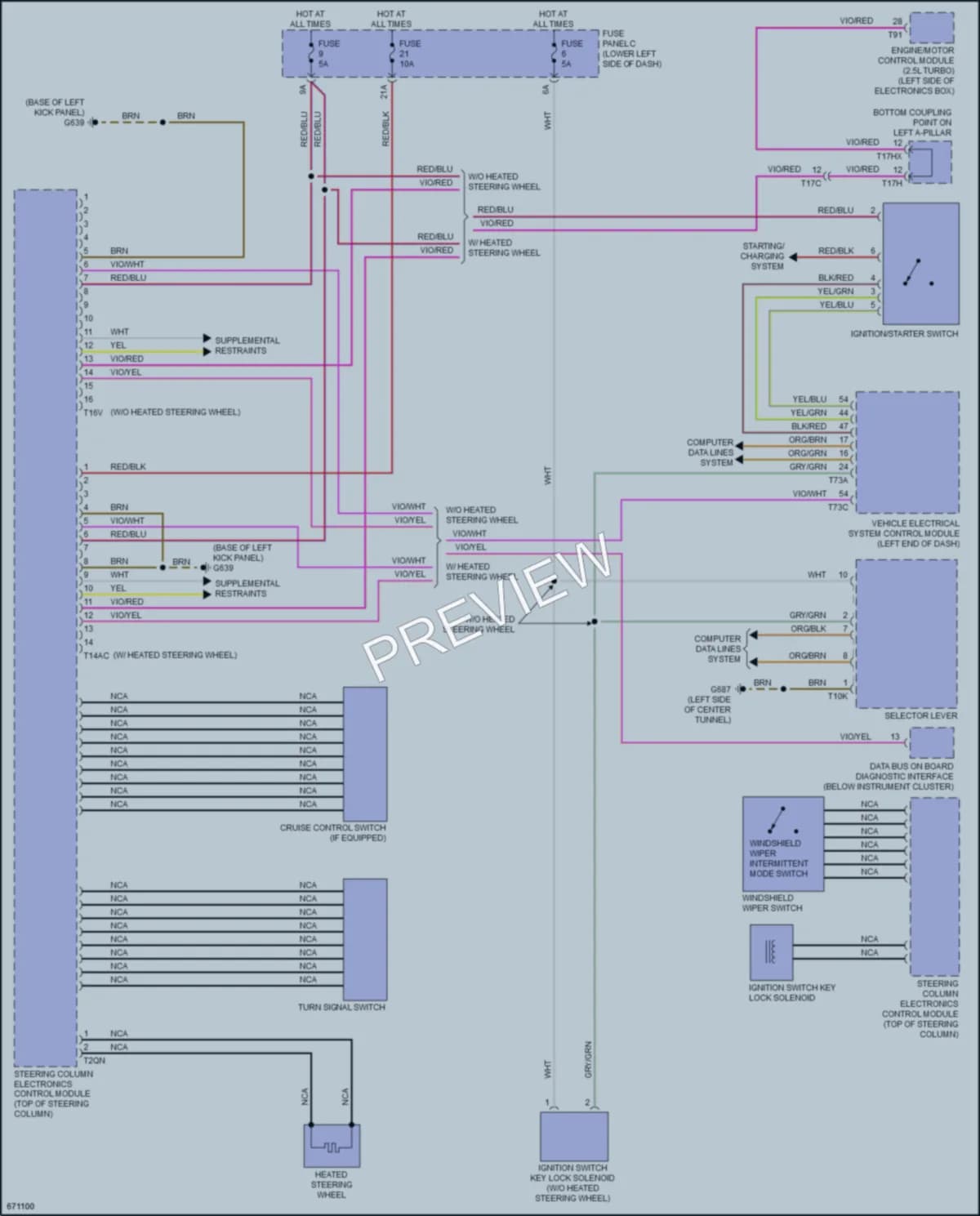 2019 Audi RS3 Body Control Modules wiring diagram preview