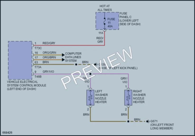 2019 Audi S3 Wiper Washer wiring diagram preview