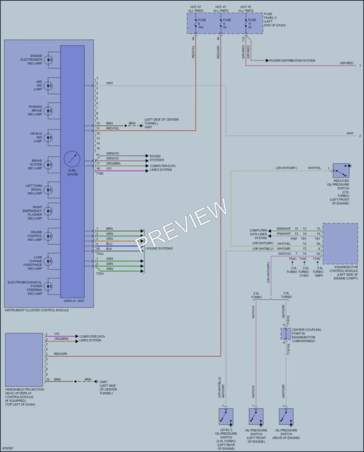 2019 Audi S4 Instrument Cluster wiring diagram preview