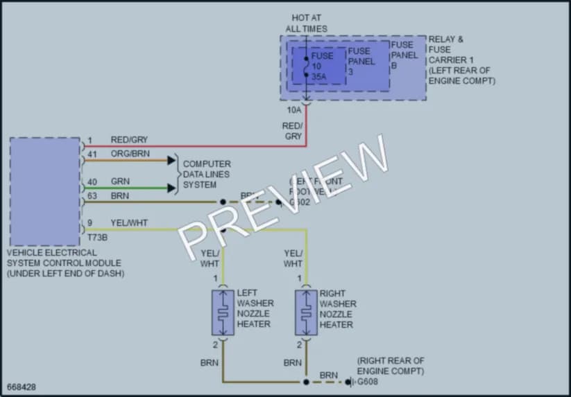 2019 Audi S4 Wiper Washer wiring diagram preview