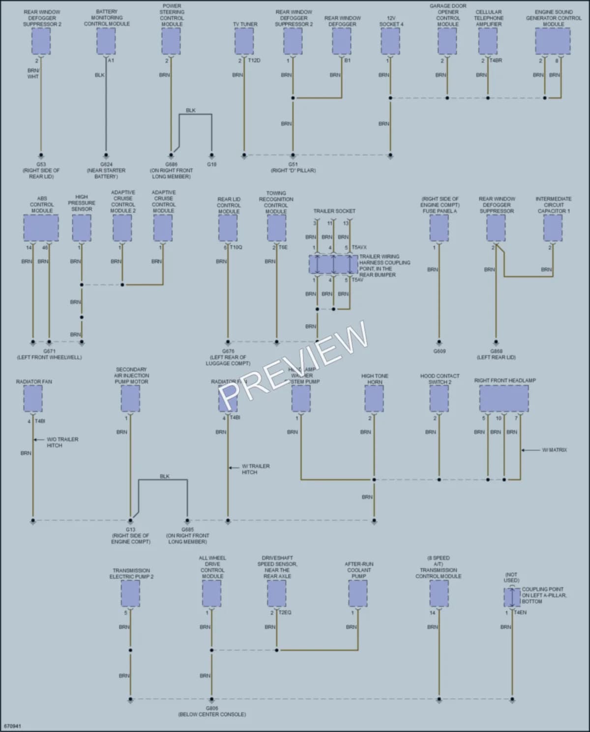 2019 Audi SQ5 Ground Distribution wiring diagram preview