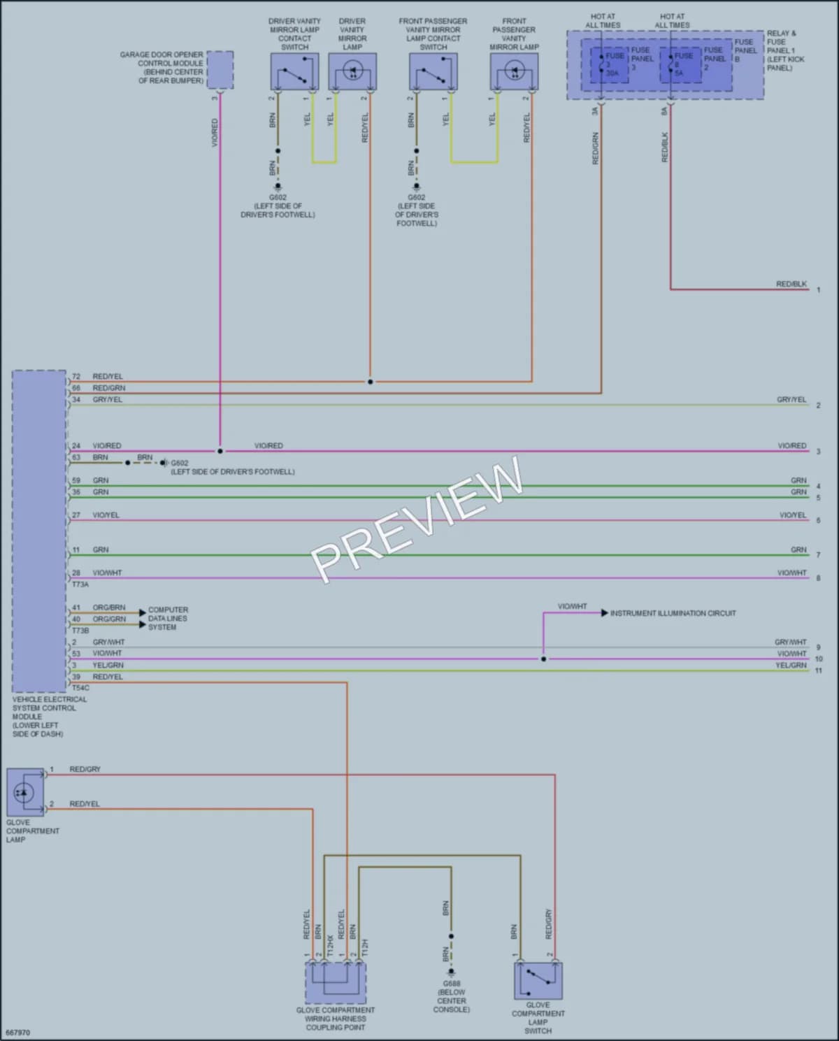 2019 Audi SQ5 Interior Lights wiring diagram preview