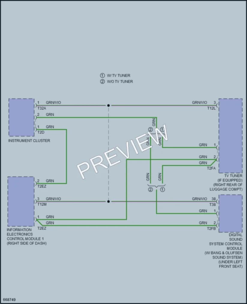 2019 Audi TT Radio wiring diagram preview
