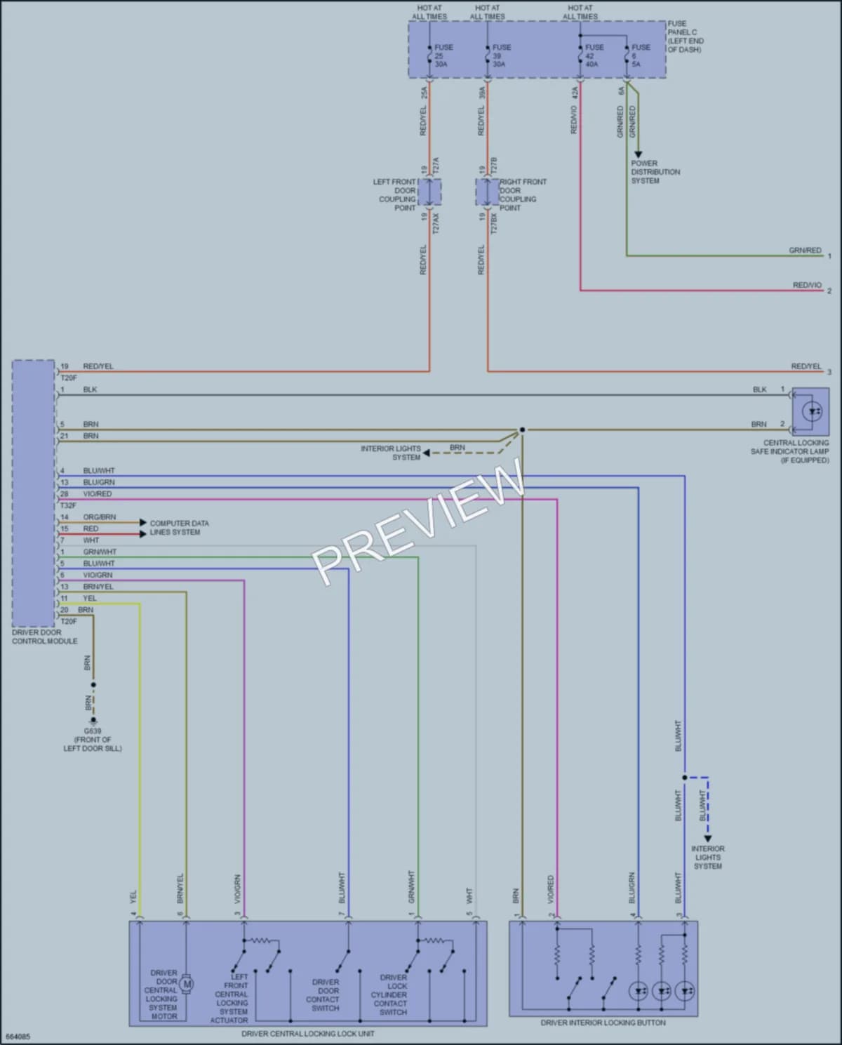 2019 Audi TTRS Anti Theft wiring diagram preview
