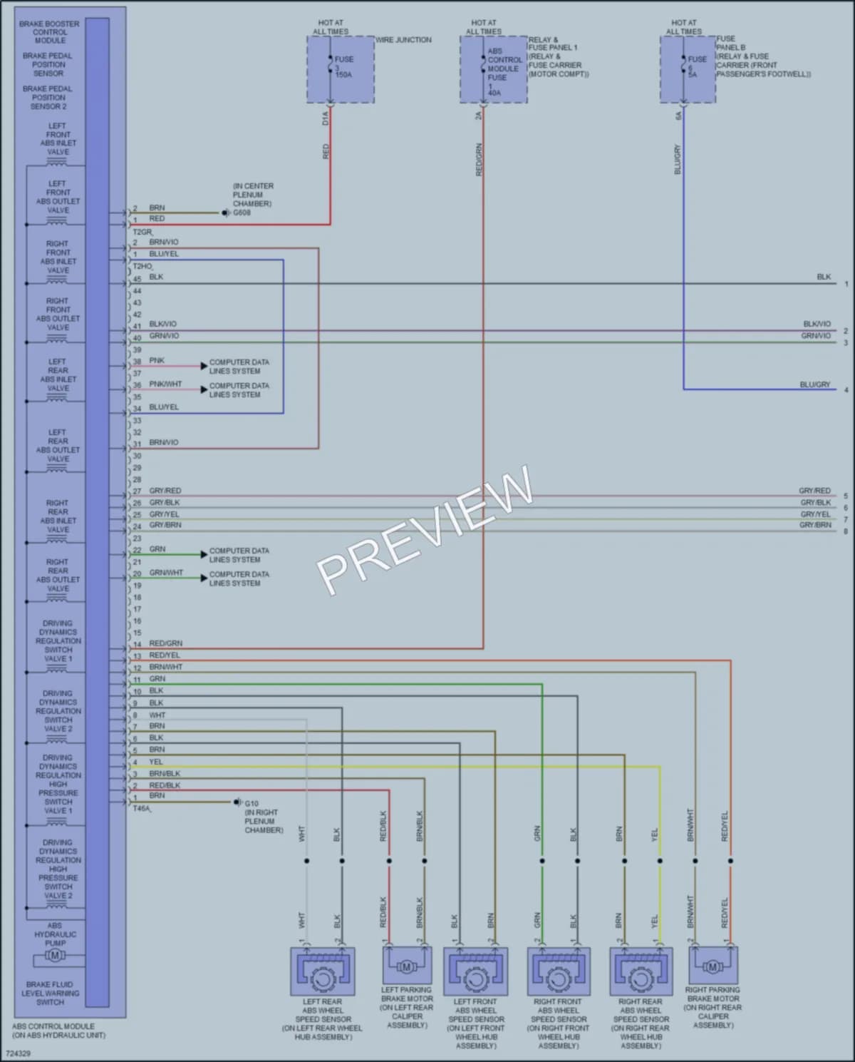 2019 Audi etron Anti Lock Brakes wiring diagram preview