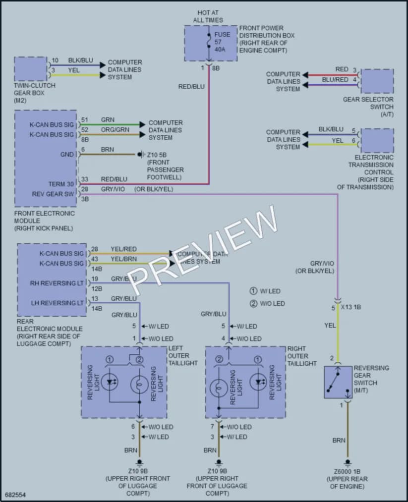 2019 BMW 230i Exterior Lights wiring diagram preview