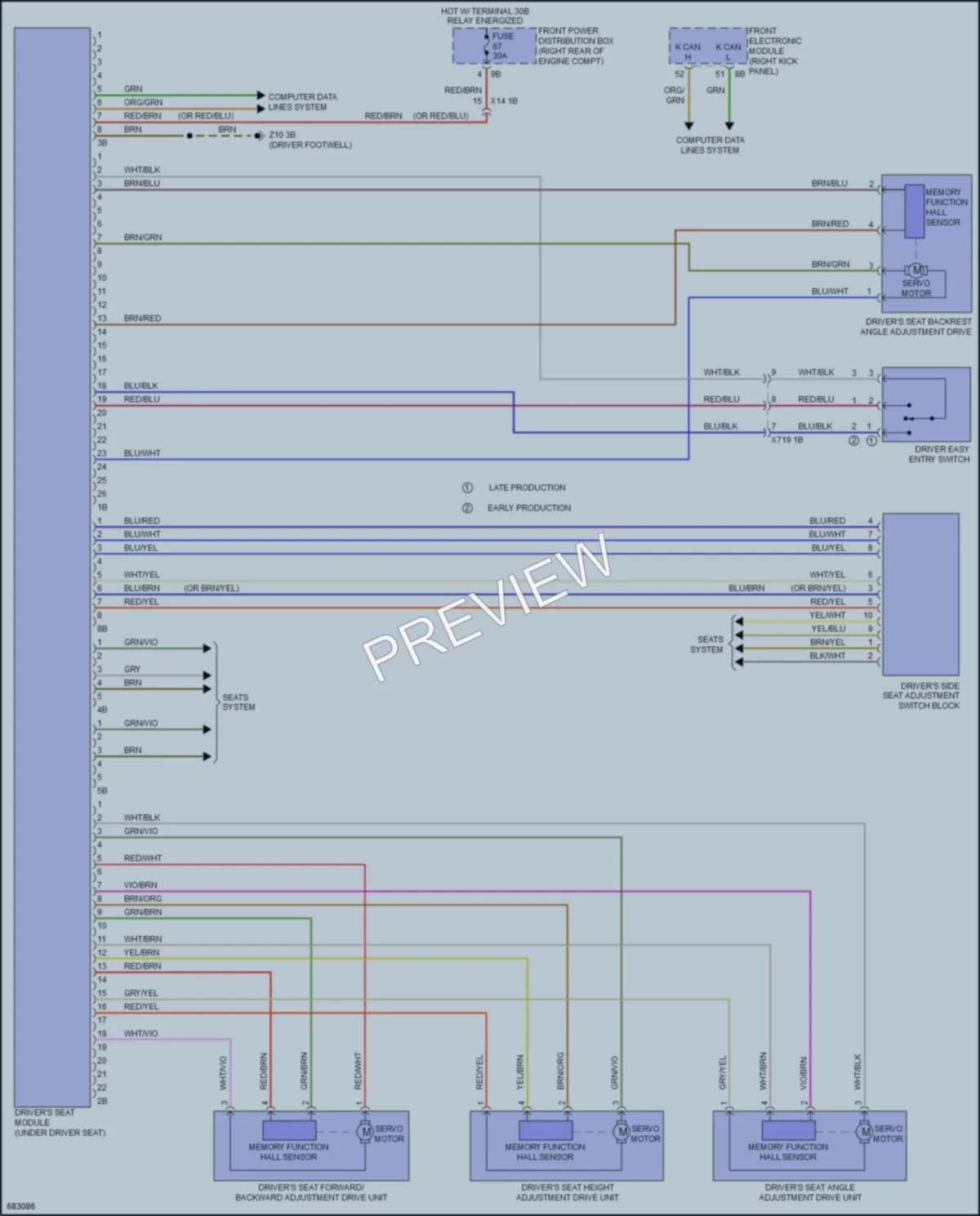 2019 BMW 230i Memory Systems wiring diagram preview