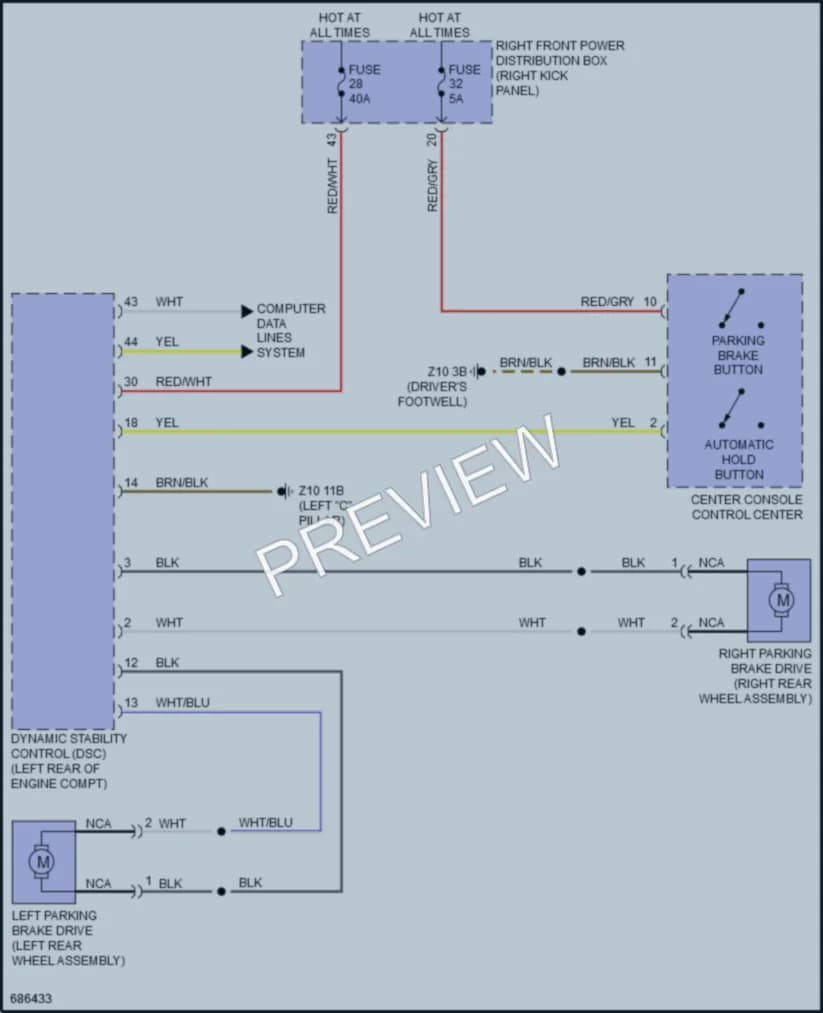 2019 BMW 330i Shift Interlock wiring diagram preview