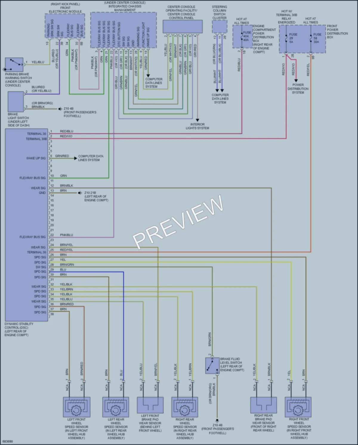 2019 BMW 330iGranTurismo Anti Lock Brakes wiring diagram preview