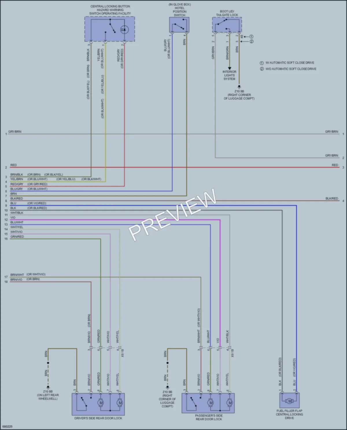 2019 BMW 330iGranTurismo Anti Theft wiring diagram preview