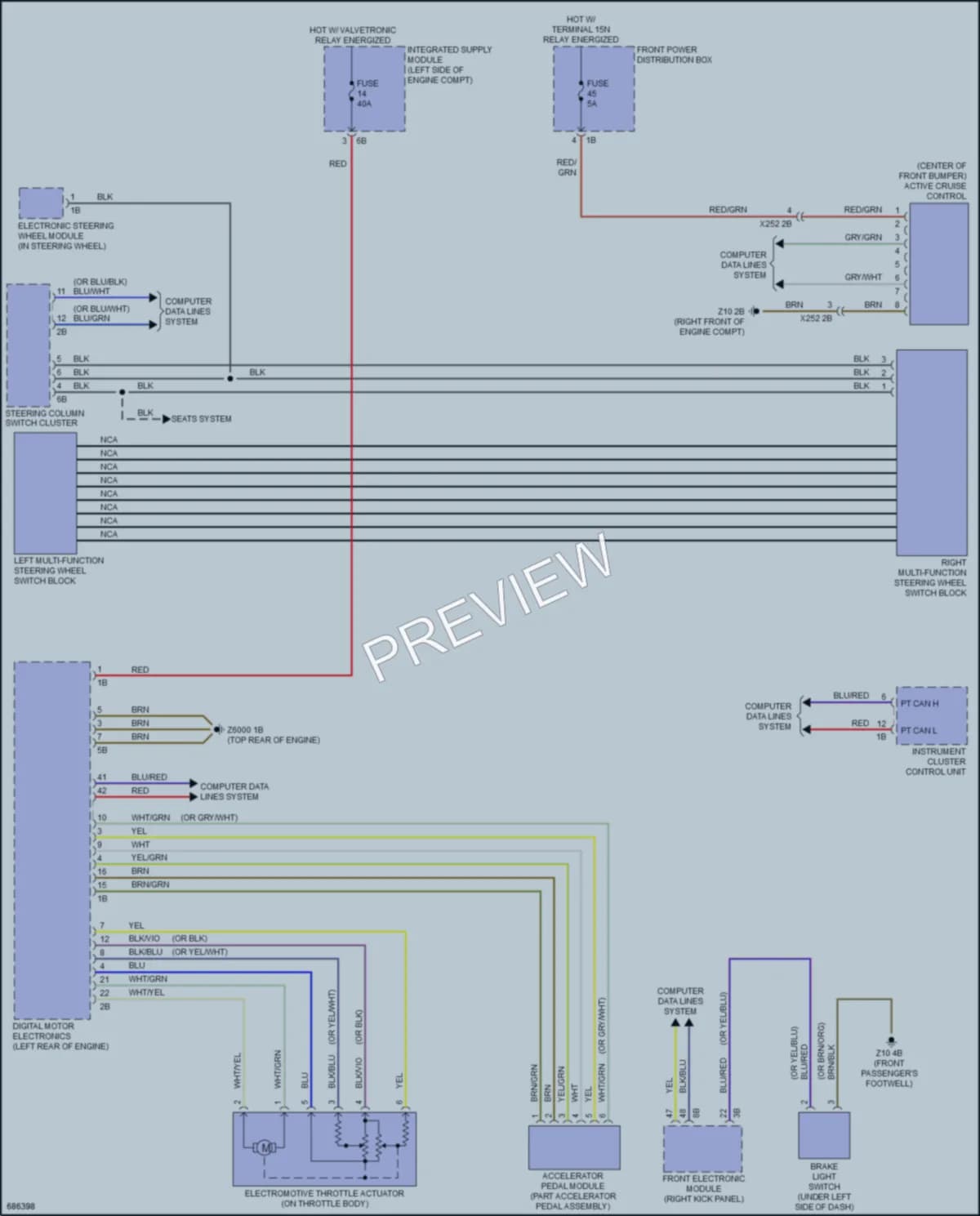 2019 BMW 330iGranTurismo Cruise Control wiring diagram preview