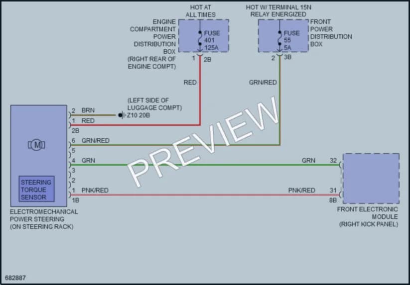 2019 BMW 330iGranTurismo Electronic Power Steering wiring diagram preview
