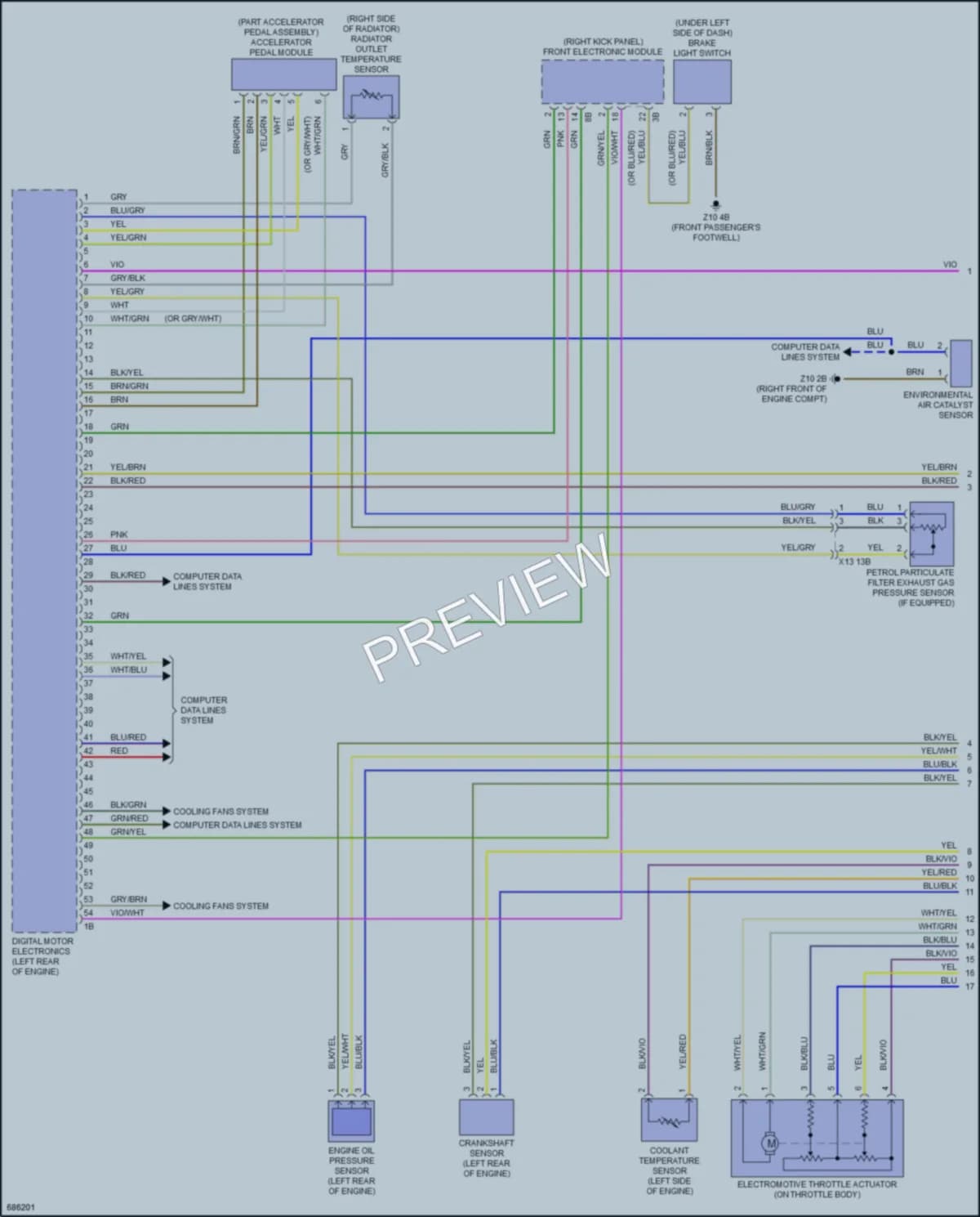 2019 BMW 330iGranTurismo Engine Performance wiring diagram preview