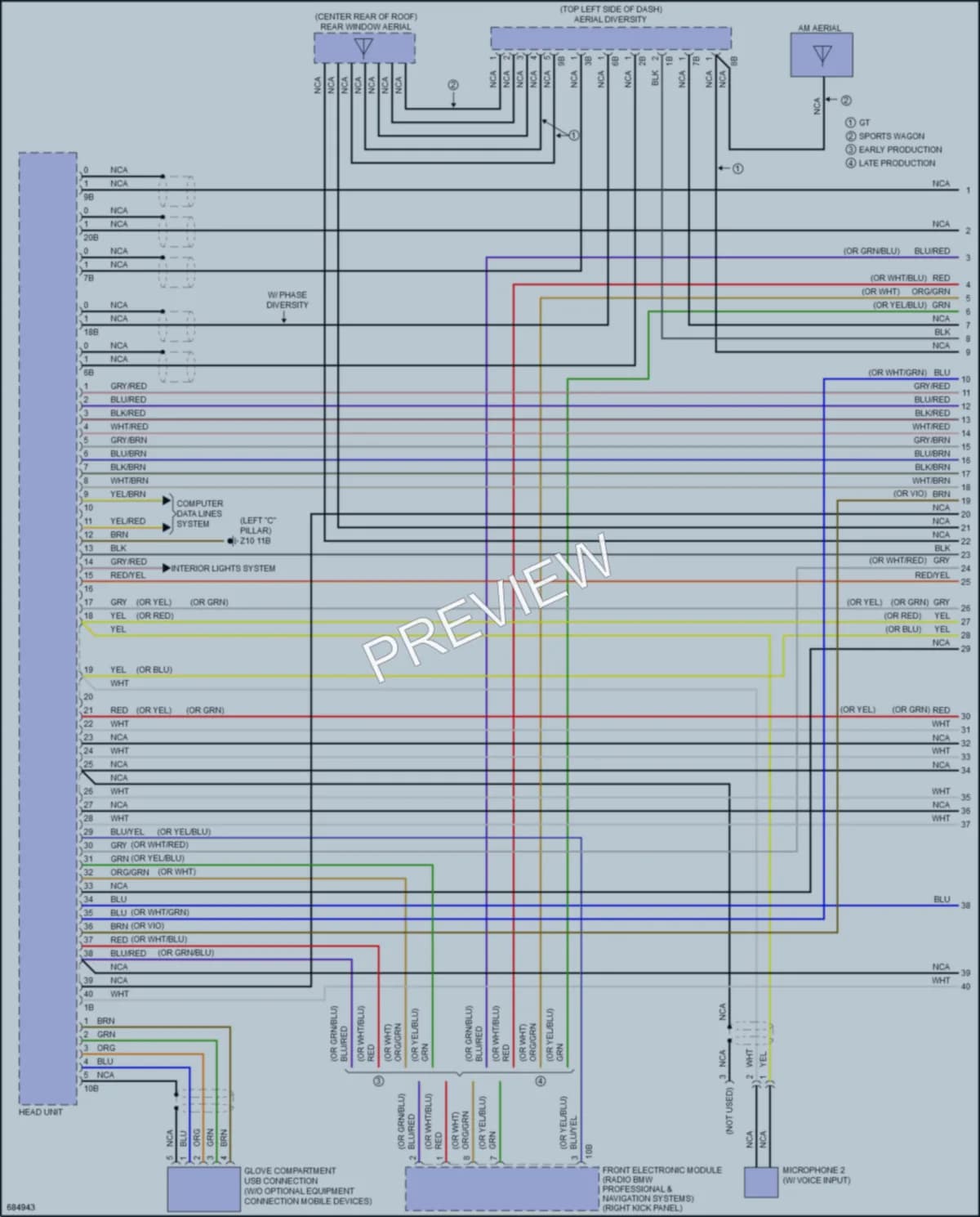 2019 BMW 340iGranTurismo Radio wiring diagram preview