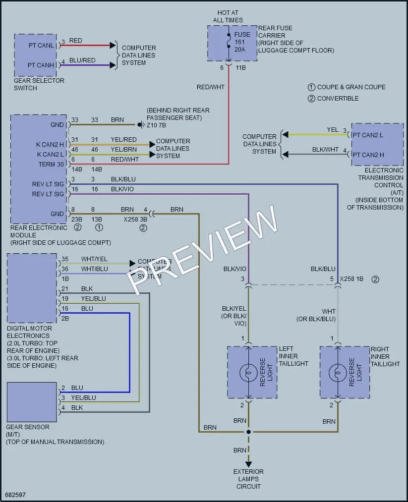2019 BMW 430i Exterior Lights wiring diagram preview