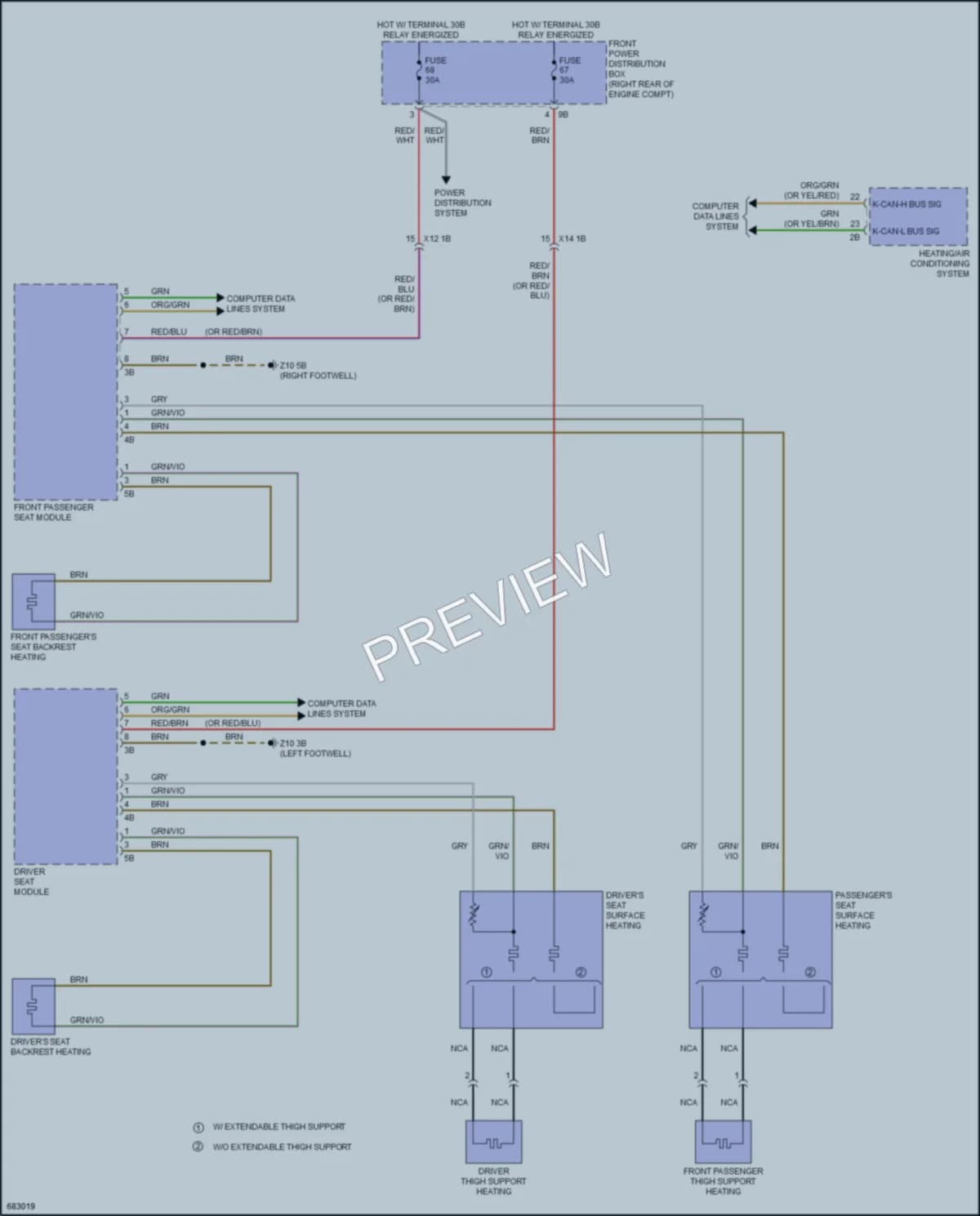 2019 BMW 430i Power Seats wiring diagram preview