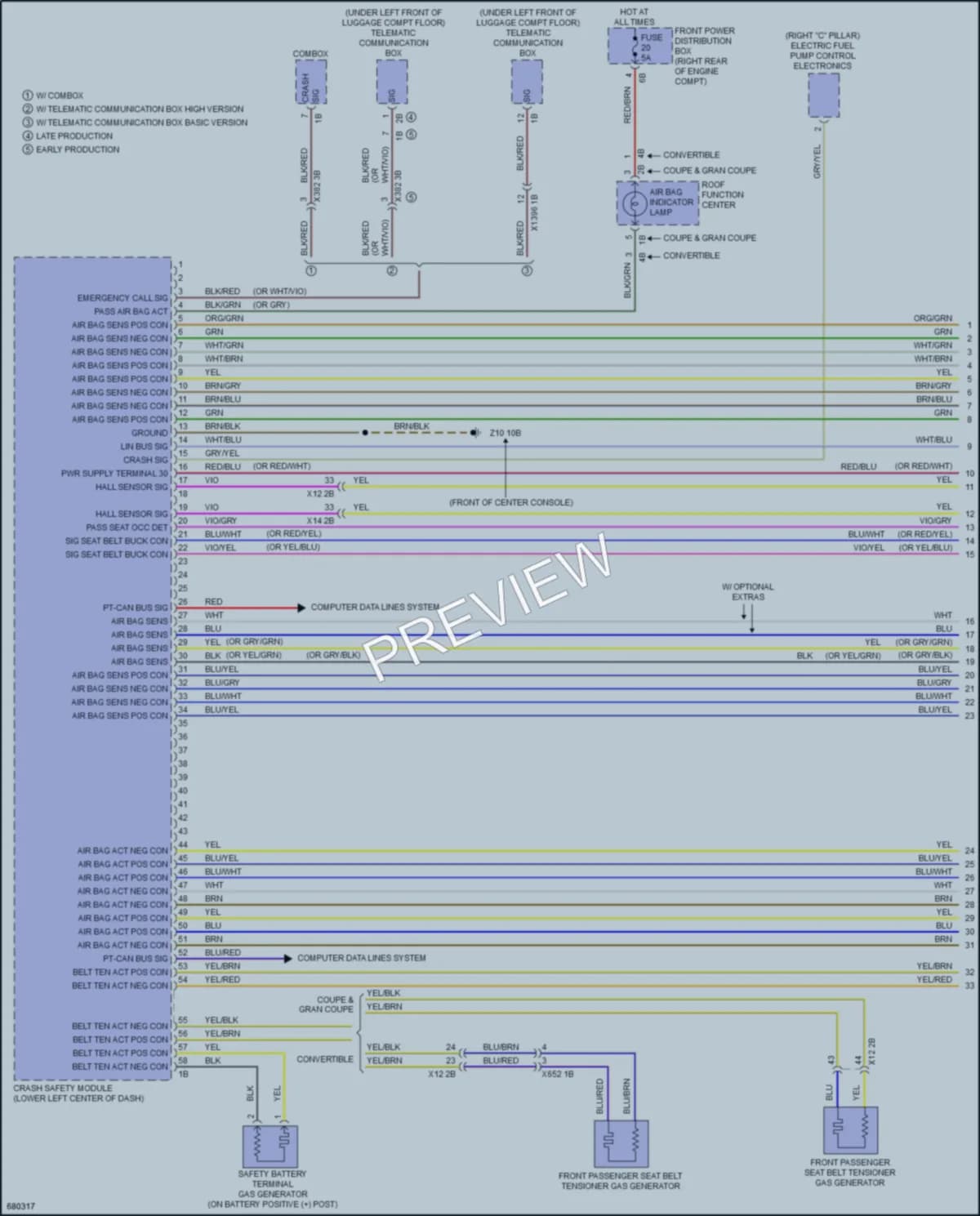 2019 BMW 430iGranCoupe Supplemental Restraints wiring diagram preview