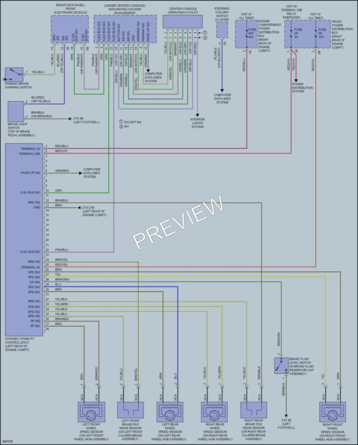 2019 BMW 440i Anti Lock Brakes wiring diagram preview