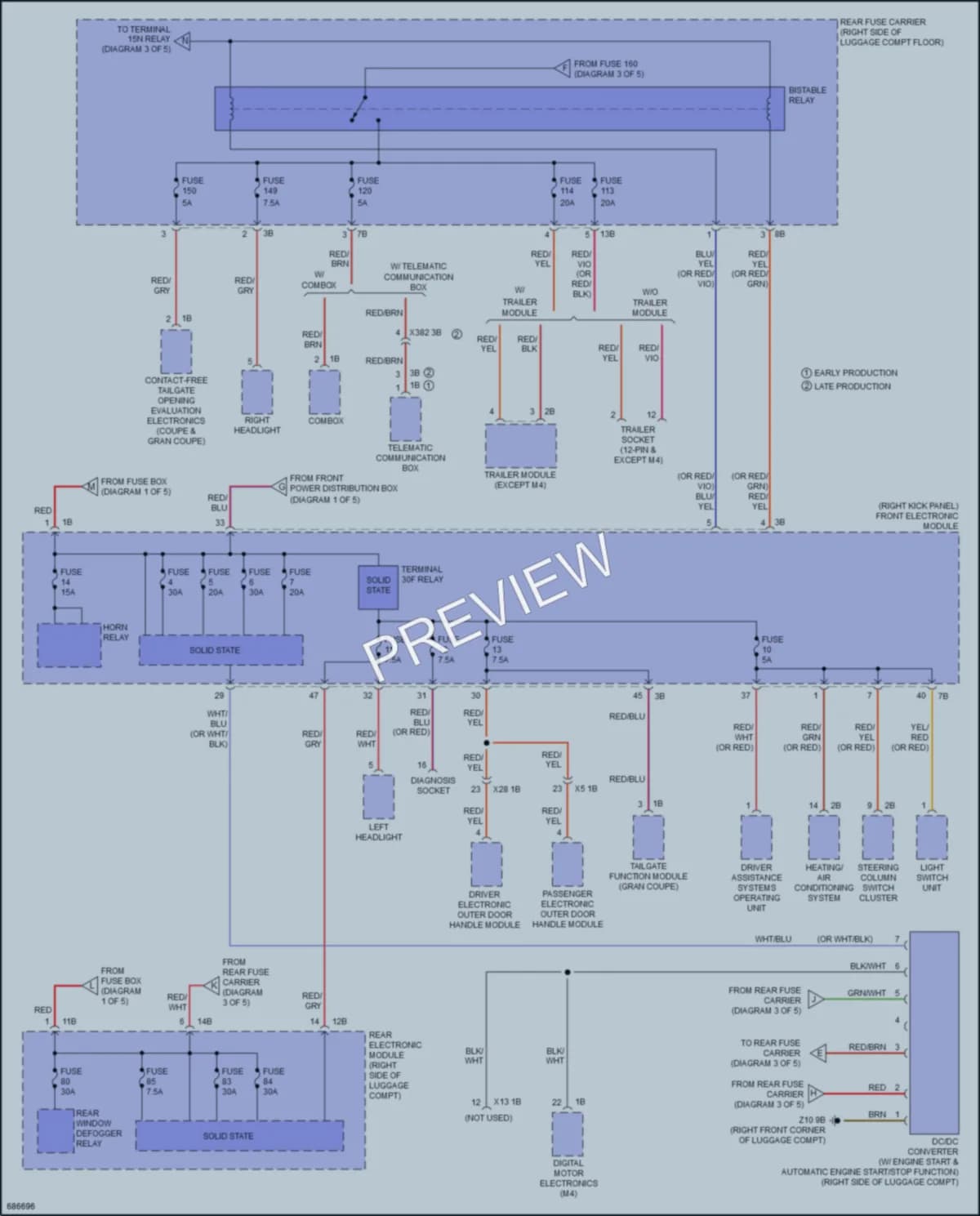 2019 BMW 440i Power Distribution wiring diagram preview
