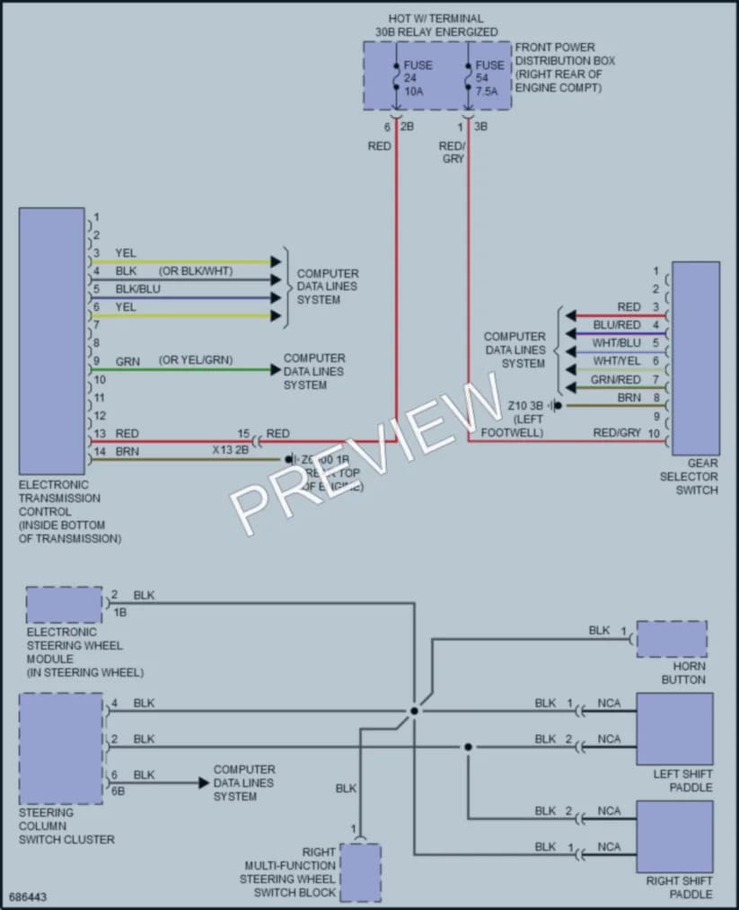 2019 BMW 440i Transmission wiring diagram preview