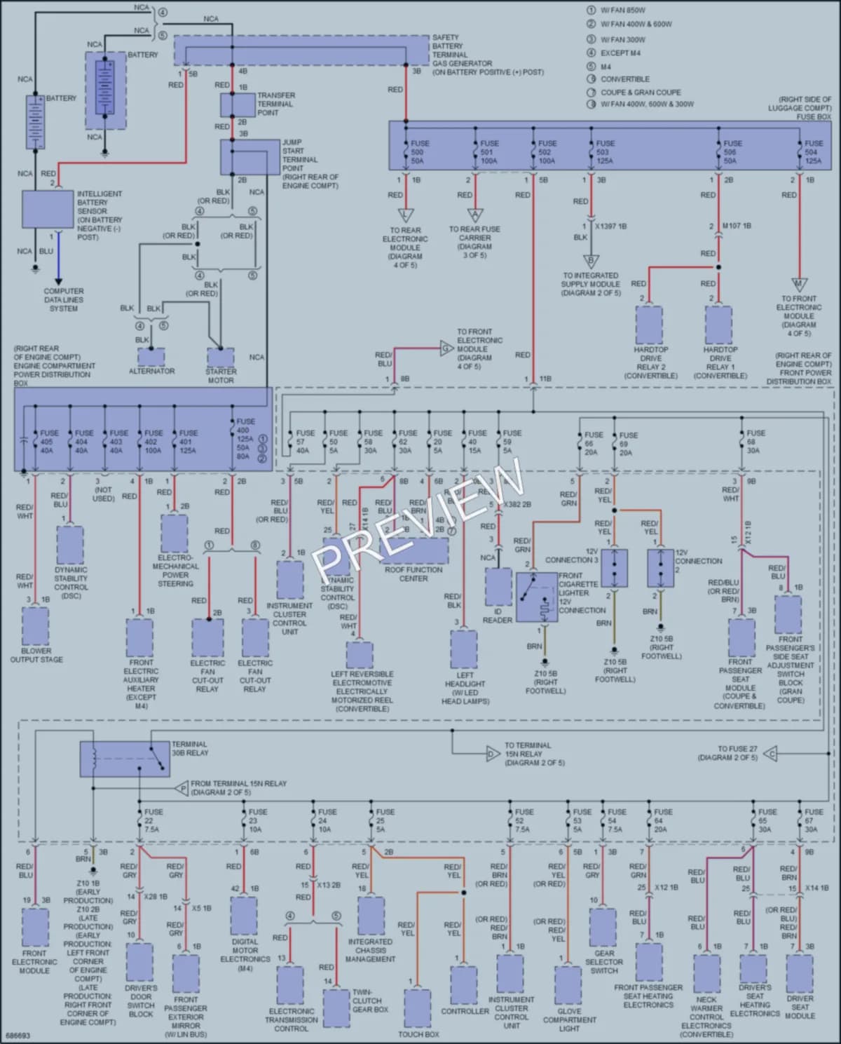 2019 BMW 440iGranCoupe Power Distribution wiring diagram preview