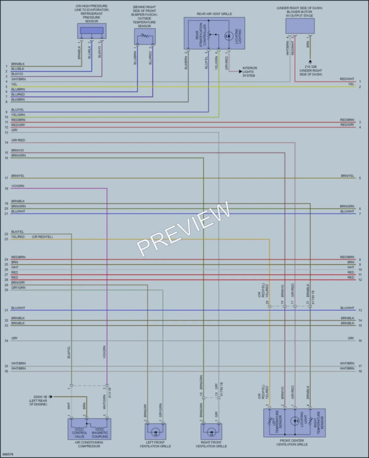 2019 BMW 530i Air Conditioning wiring diagram preview
