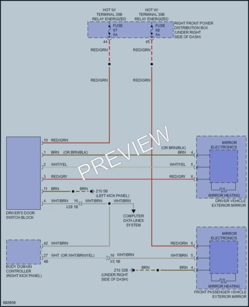 2019 BMW 530i Defoggers wiring diagram preview