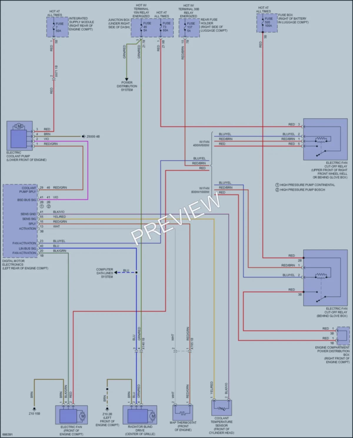 2019 BMW 640iGranCoupe Cooling Fan wiring diagram preview
