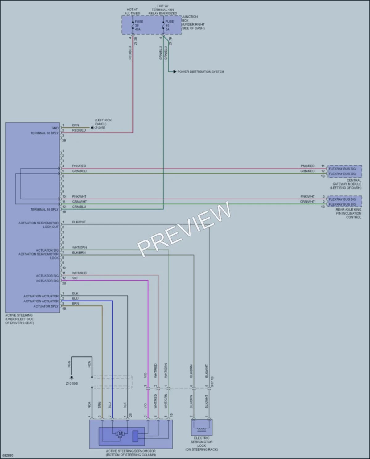 2019 BMW 640iGranCoupe Electronic Power Steering wiring diagram preview